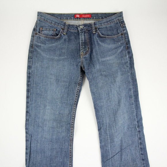 X2 Denim Laboratory Womens Boot Leg Jeans Light Wash Low Rise Size 6 Long - Picture 3 of 10